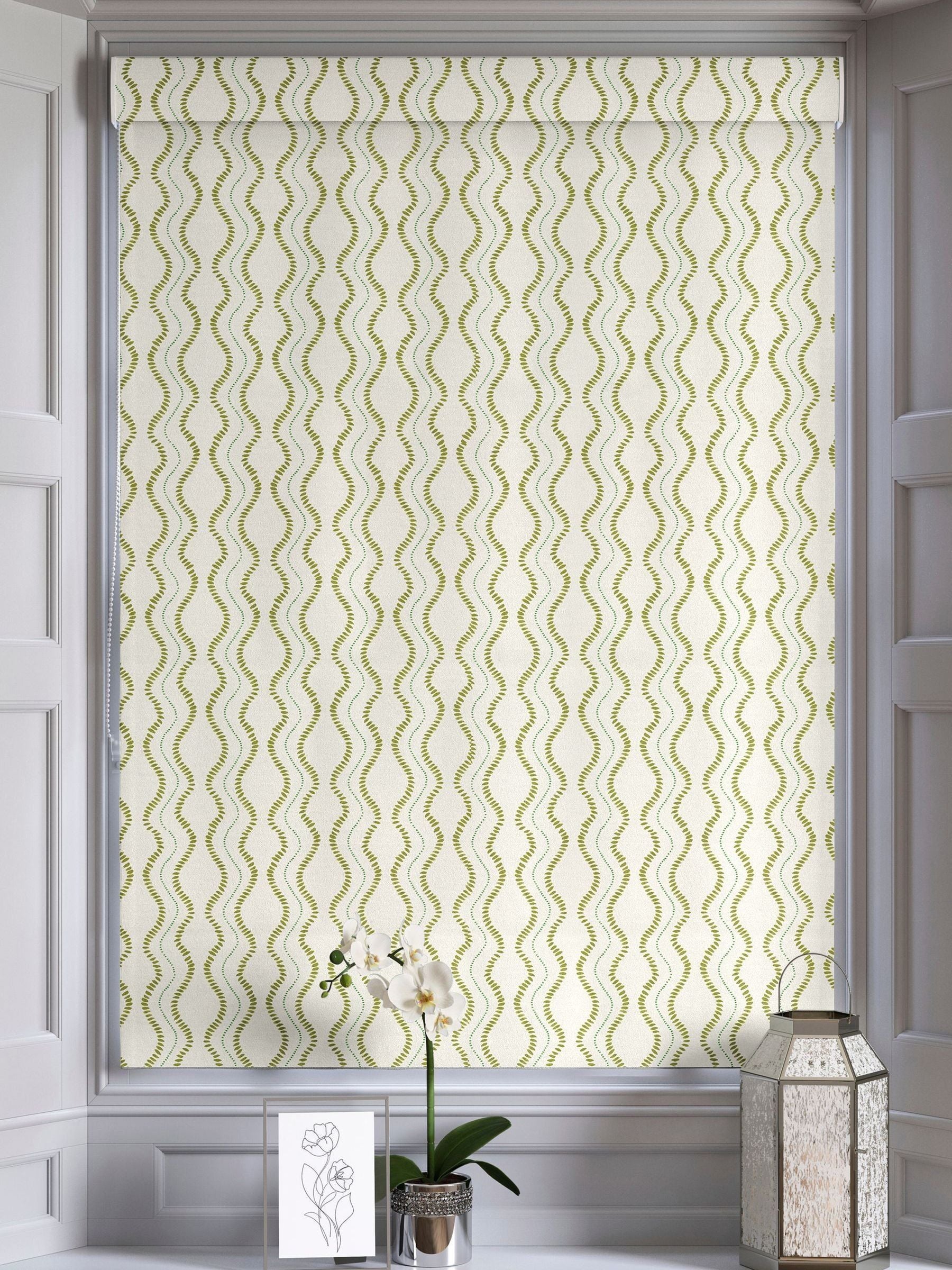 Anton made to measure olive green roman blinds (British brand)