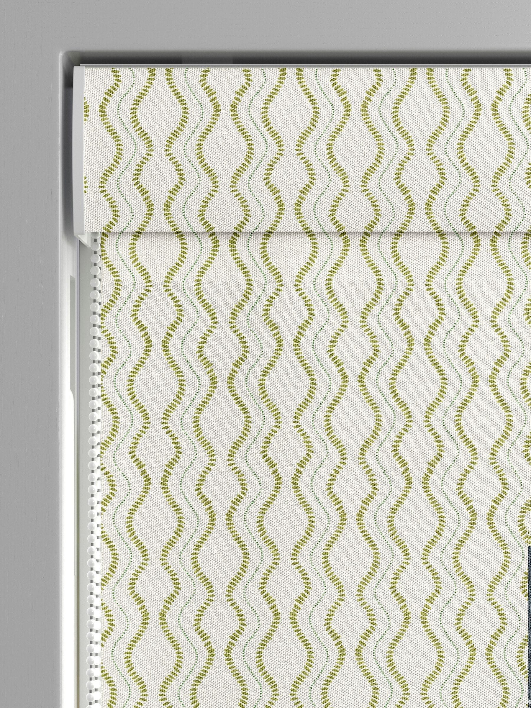 Anton made to measure olive green roman blinds (British brand)