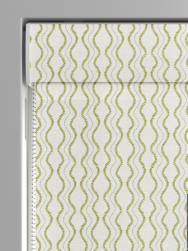 Anton made to measure olive green roman blinds (British brand)