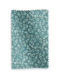 Azure Blue Shelby roman blind with floral cotton print, imported from the UK