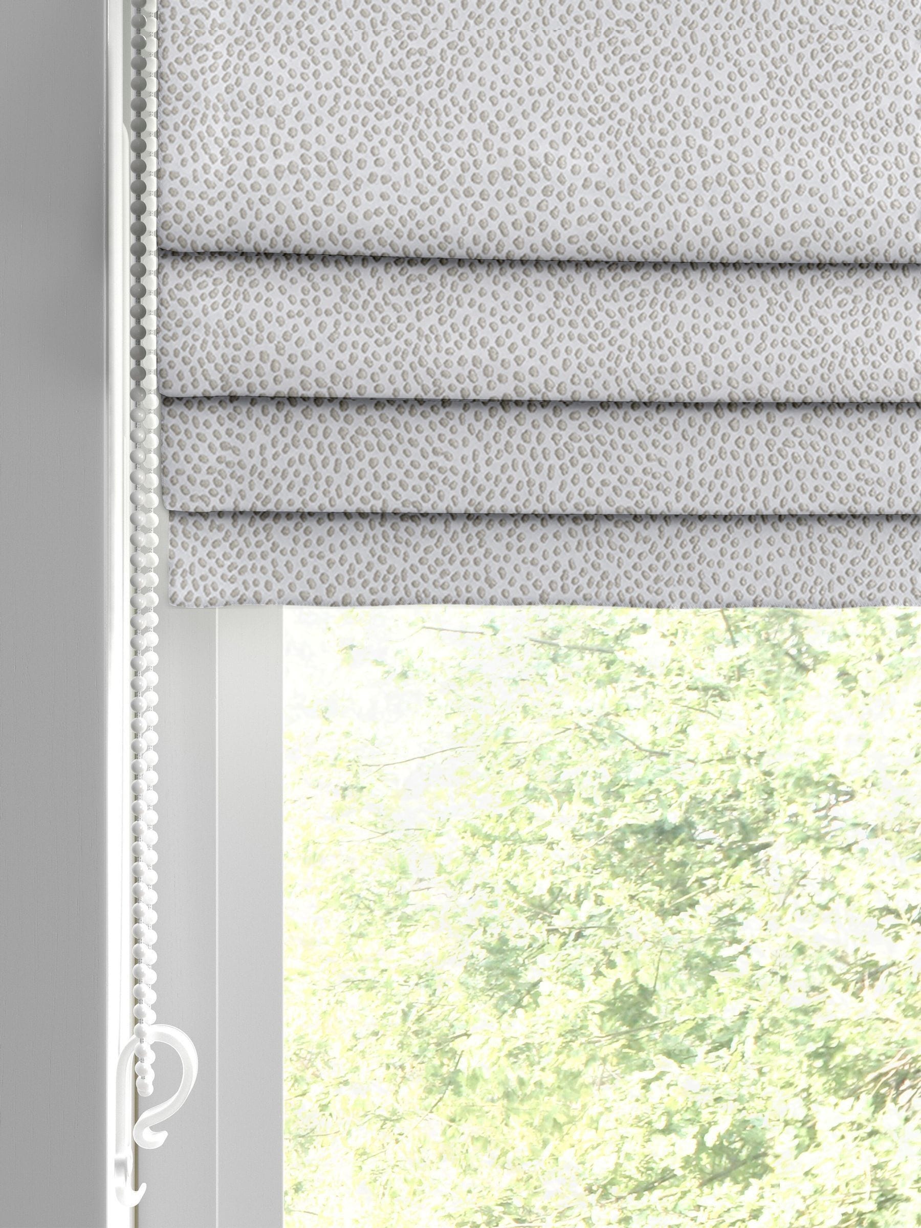 Dove Grey stipple Roman blind, made to measure, imported from the UK