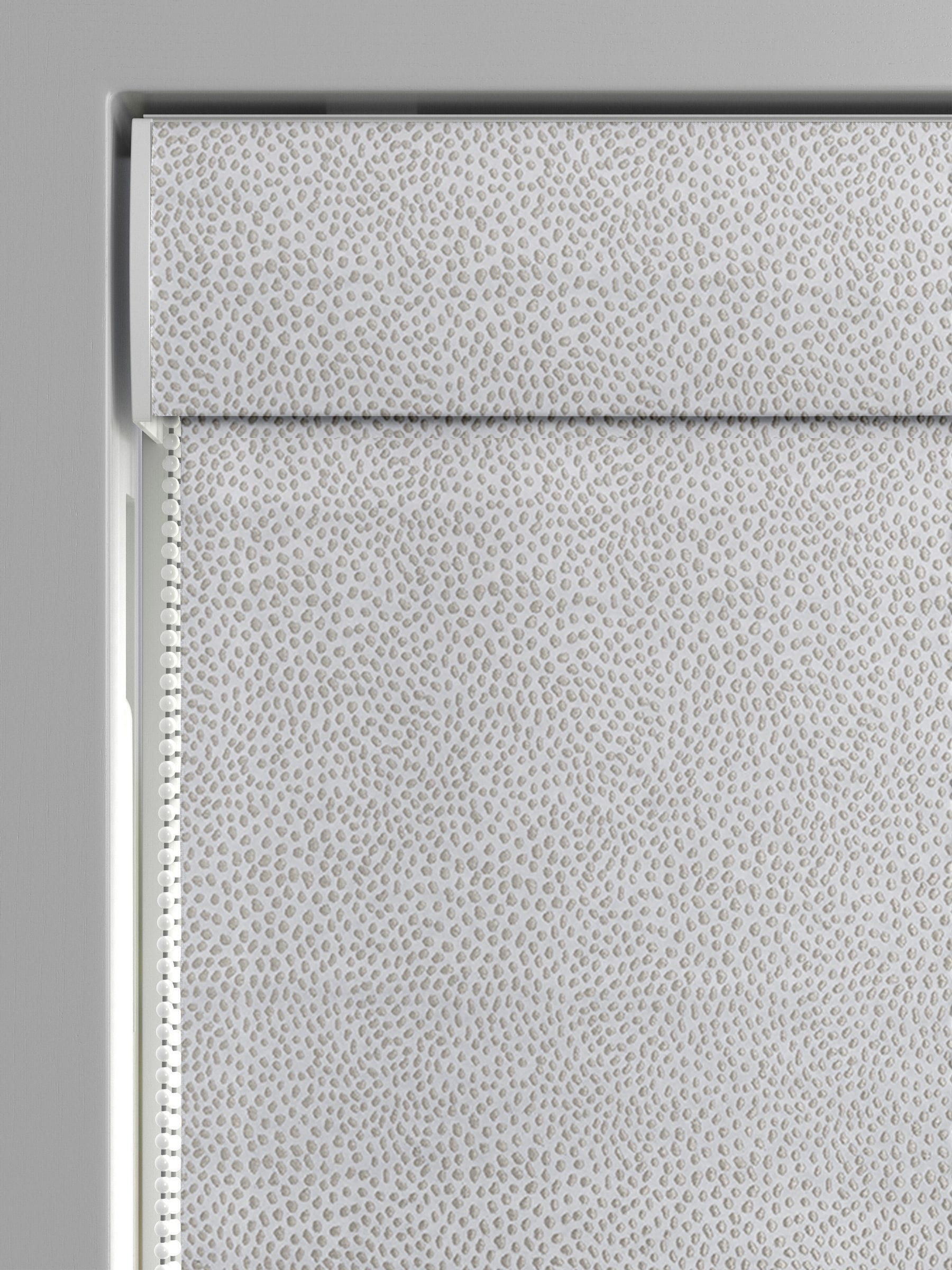 Dove Grey stipple Roman blind, made to measure, imported from the UK