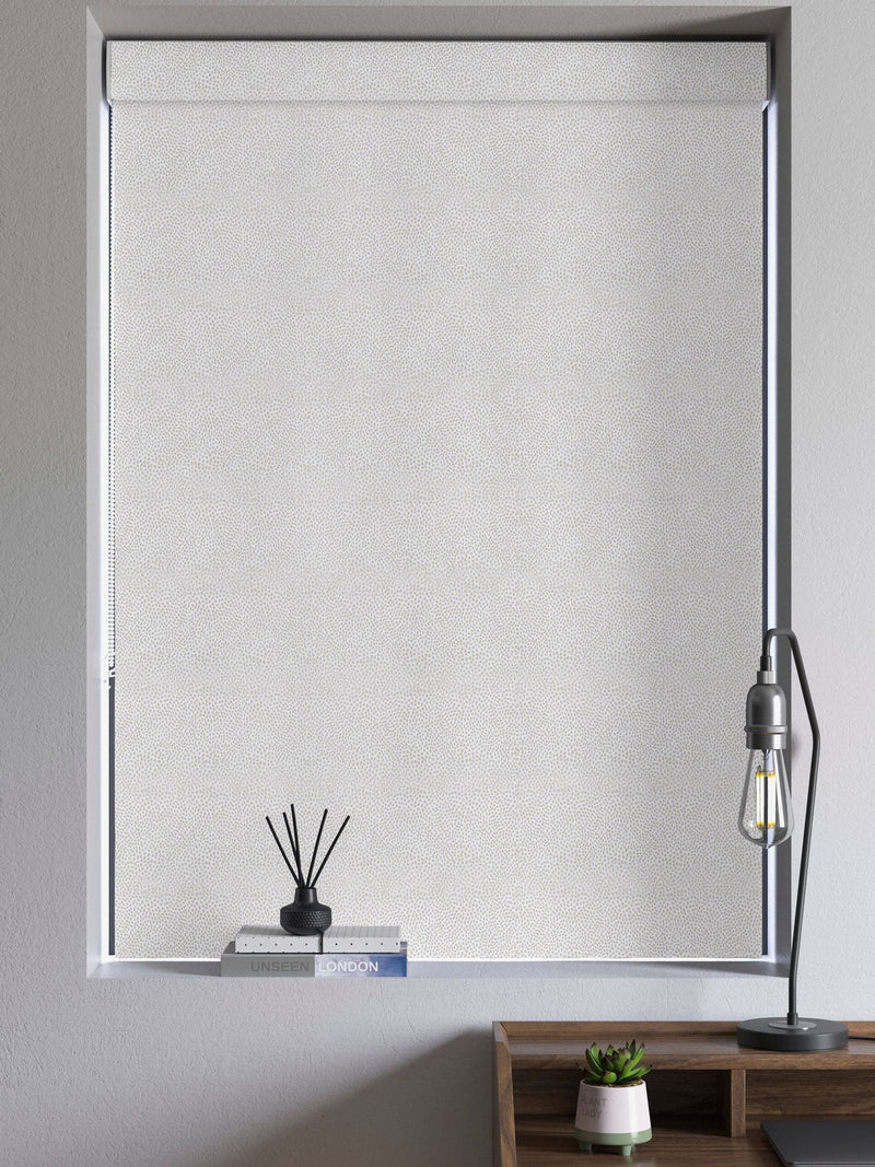 Dove Grey stipple Roman blind, made to measure, imported from the UK