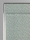 Sage green Shelby Roman blind with floral print, UK version