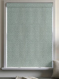 Sage green Shelby Roman blind with floral print, UK version