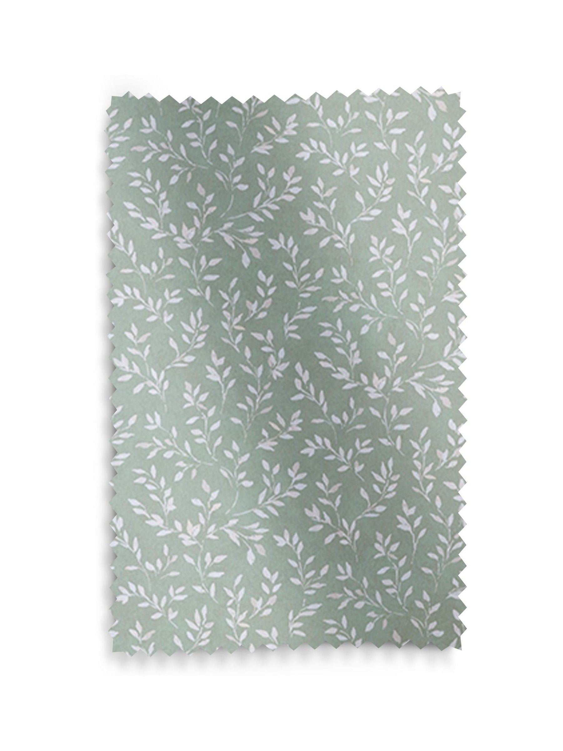 Sage green Shelby Roman blind with floral print, UK version