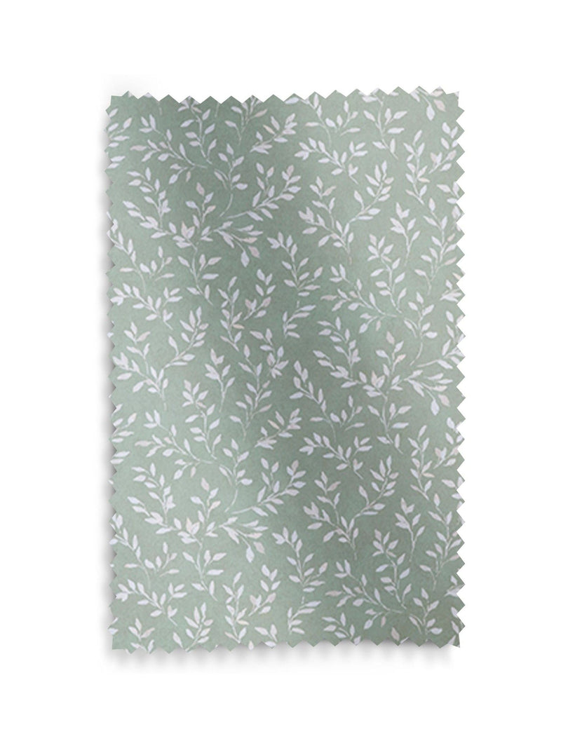 Sage green Shelby Roman blind with floral print, UK version