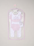 Rock-A-Bye Baby baby gift set with purple floral all-in-one - British product