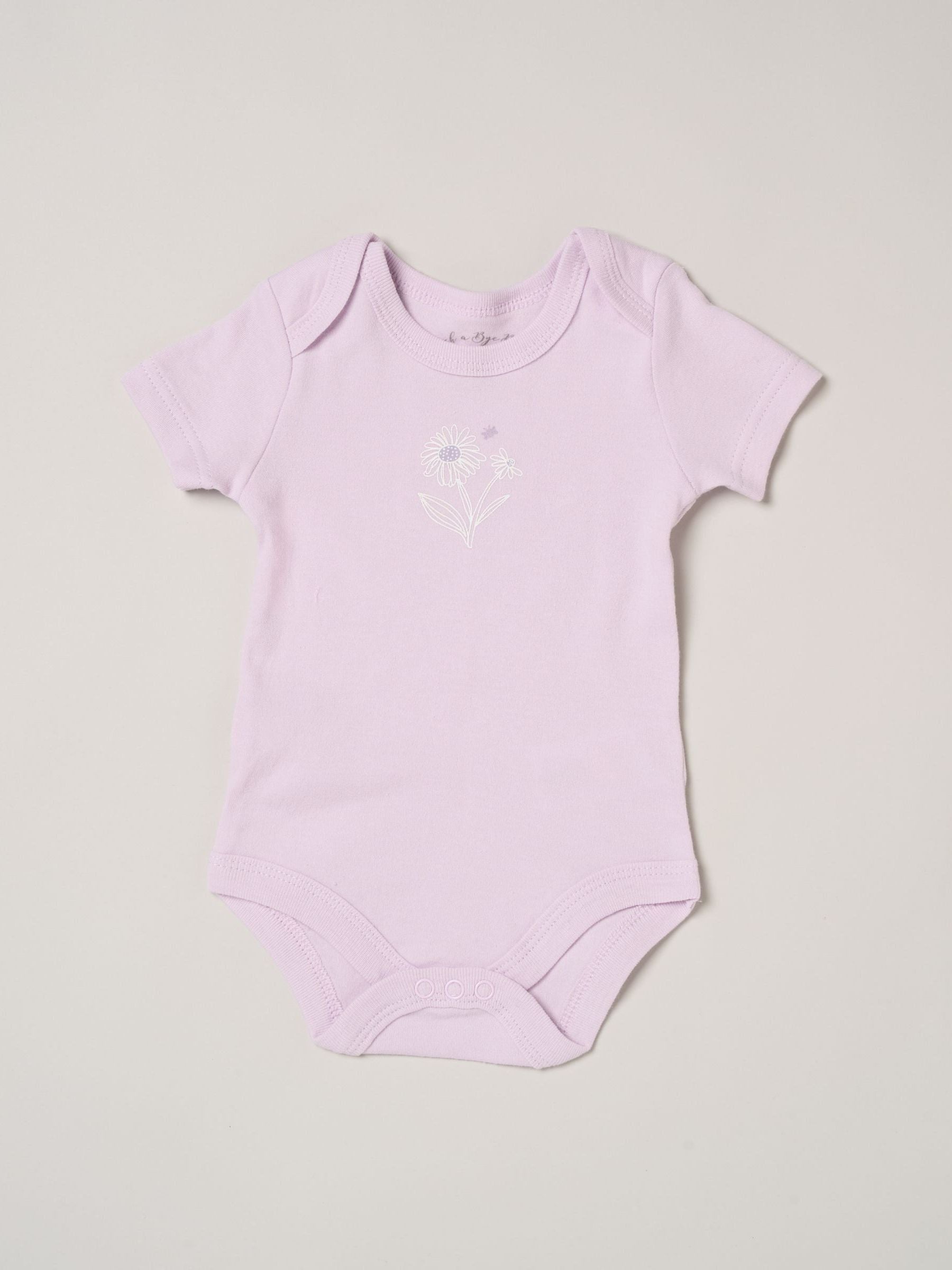 Rock-A-Bye Baby baby gift set with purple floral all-in-one - British product