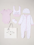 Rock-A-Bye Baby baby gift set with purple floral all-in-one - British product
