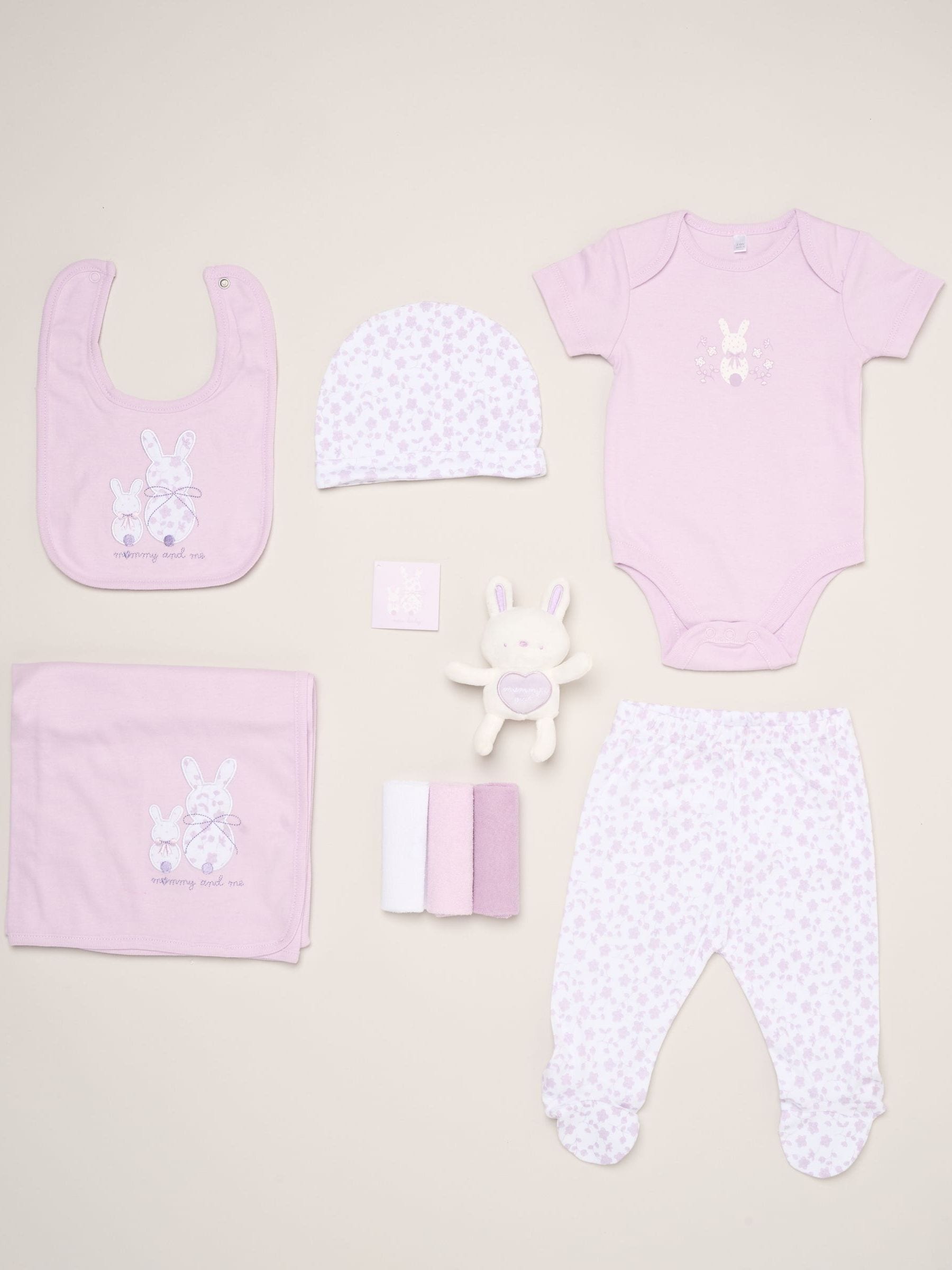Rock-A-Bye Baby Boutique purple 10-piece hanging gift set, UK version