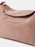 Accessorize brown fold top suede bag, imported from the UK
