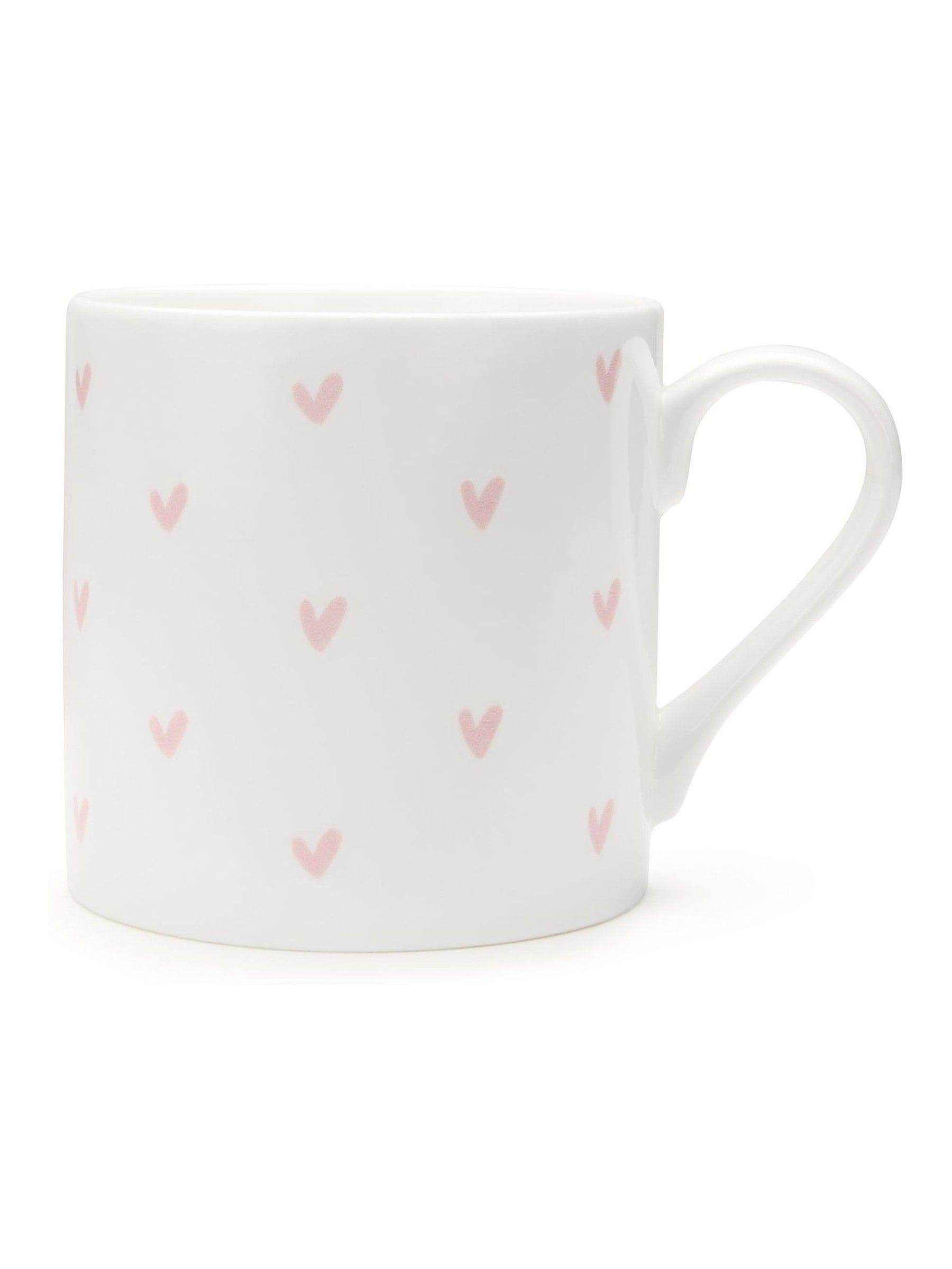 Sophie Allport White Mum Hearts Mug (British brand)