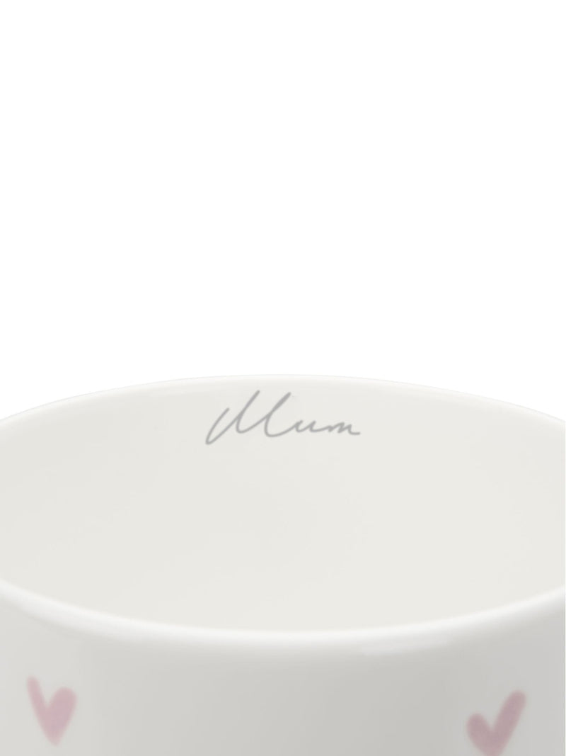 Sophie Allport White Mum Hearts Mug (British brand)
