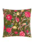 Wylder Woodgrove Green Aviary cushion 50x50 (British brand)