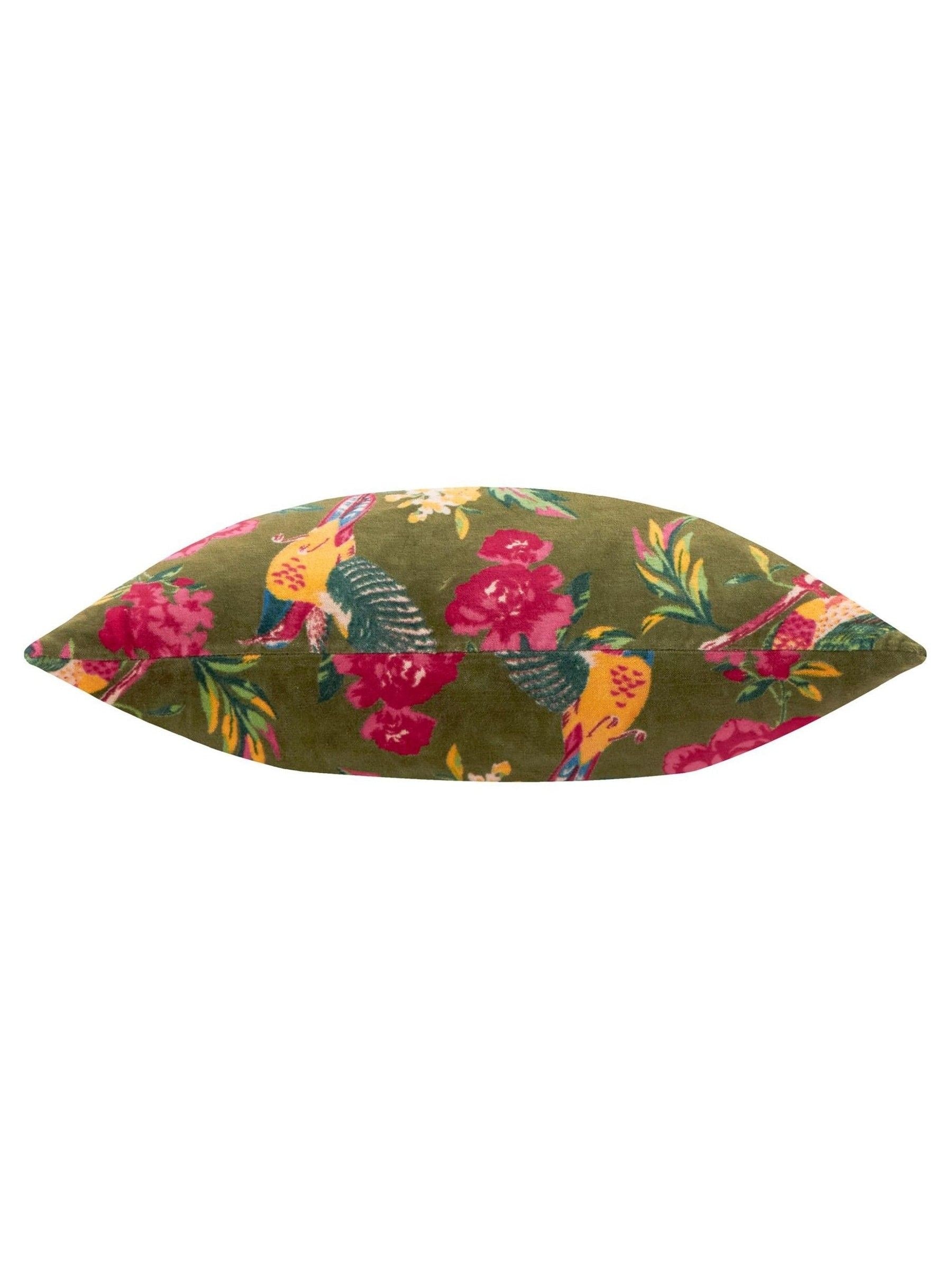 Wylder Woodgrove Green Aviary cushion 50x50 (British brand)