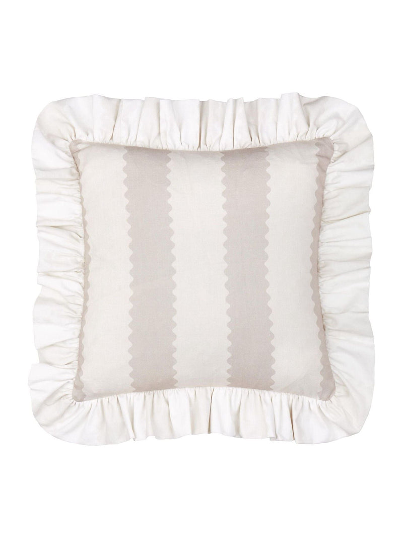Wylder Birdie Stripe Ruffle cushion 45x45cm, UK version