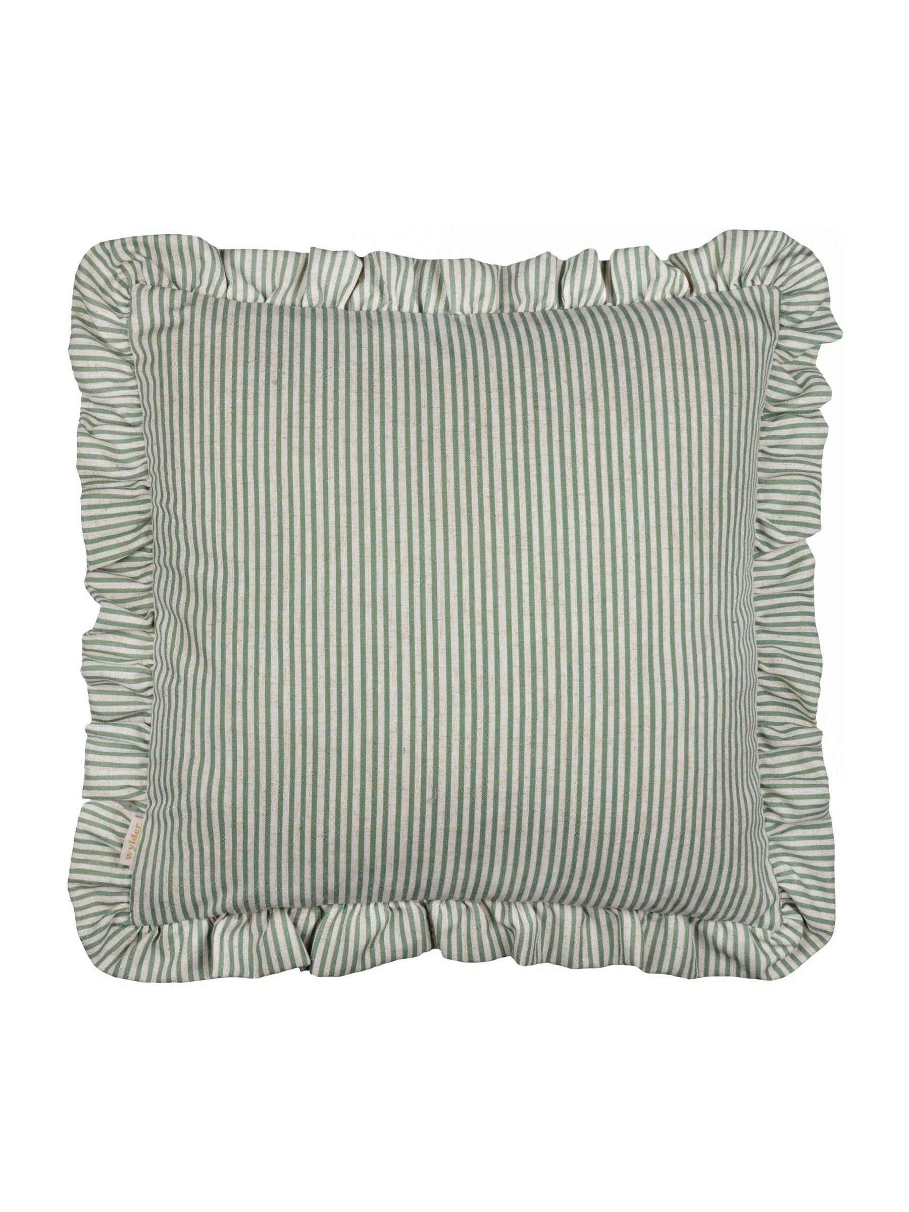 Wylder sage embroidered cushion 50x50, imported from the UK