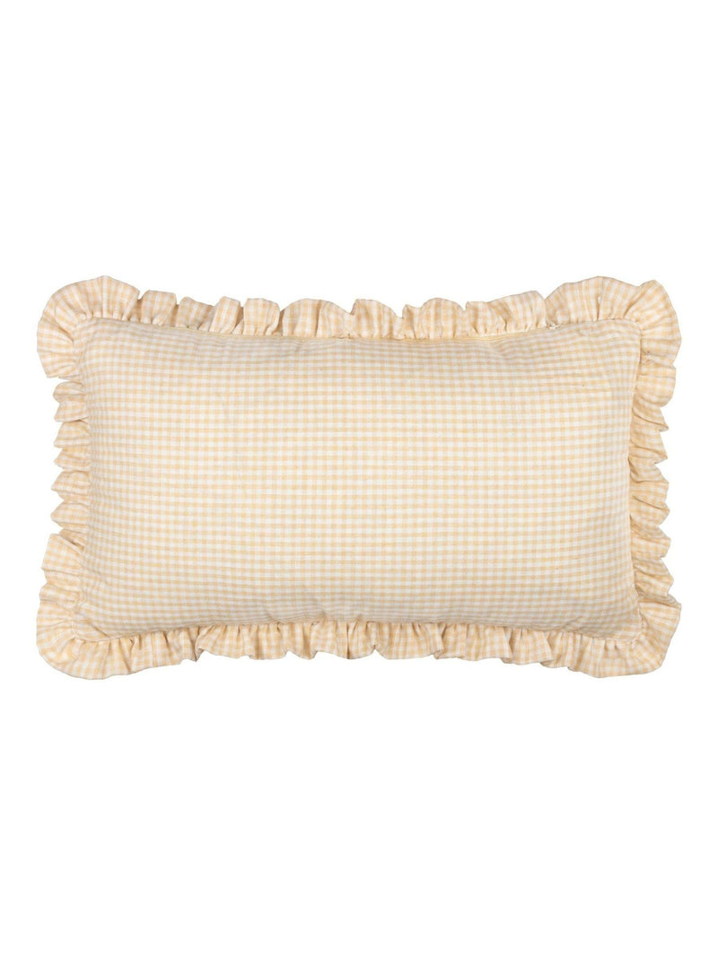 Furn Natural Les Petite Fleurs gingham cushion 30x50cm, UK version