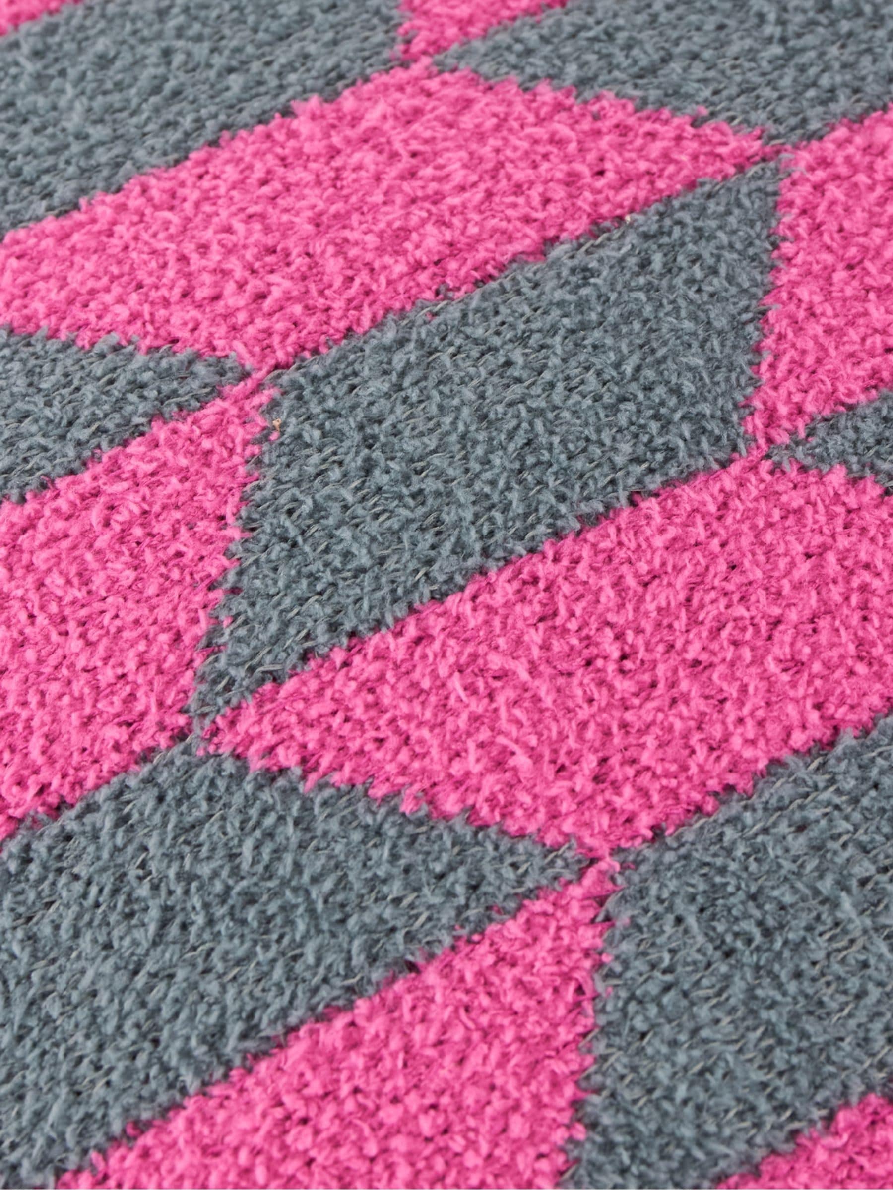 Furn retro pink geometric fibre filled cushion 45x45cm (British brand)