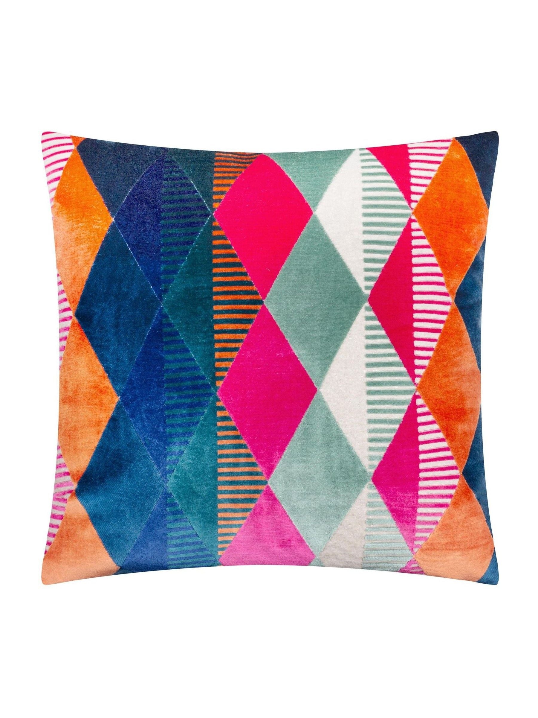 Furn Metro Harlequin velvet cushion 50x50 - British product