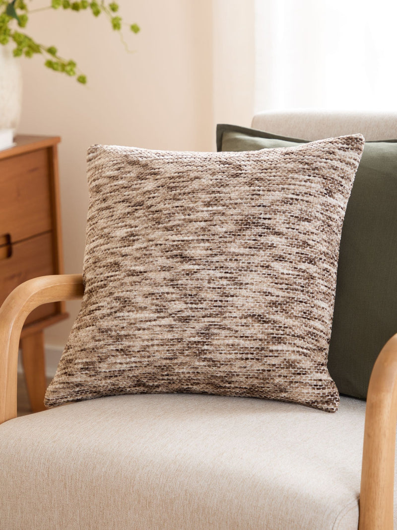 Yard Brown Malvern Chenille Feather Filled Cushion