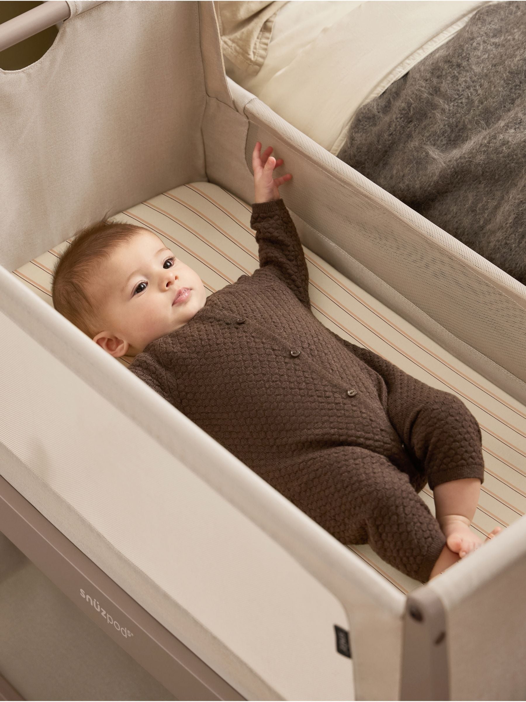 Snuz 2 Pack Sage Cross Crib Fitted Sheets