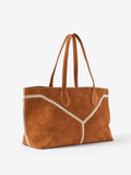 Mint Velvet brown Tula suede large tote bag, imported from the UK