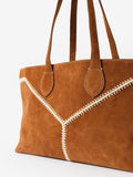 Mint Velvet brown Tula suede large tote bag, imported from the UK