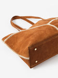 Mint Velvet brown Tula suede large tote bag, imported from the UK
