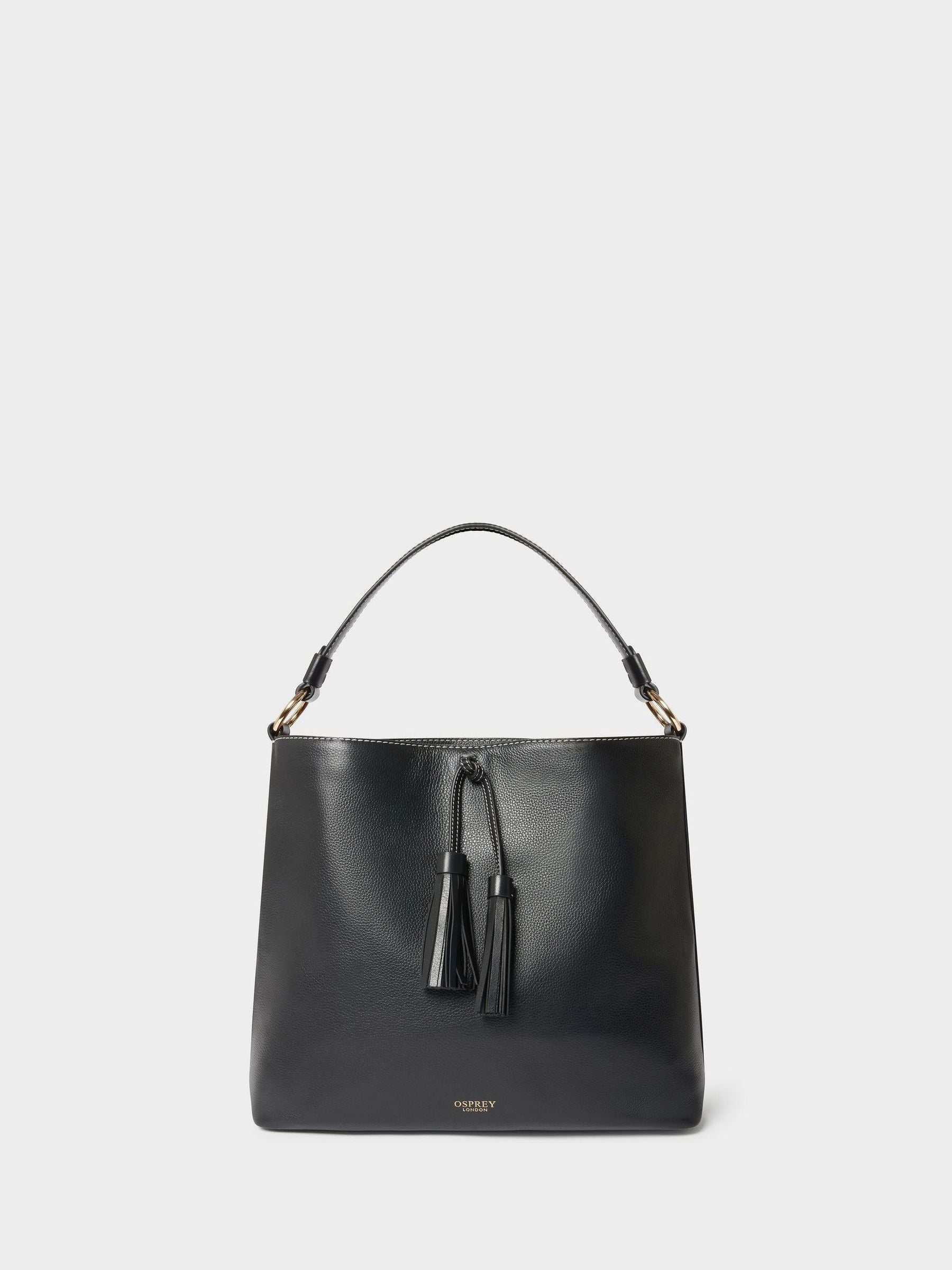 Osprey London Hobo Bag Cream Leather - British product