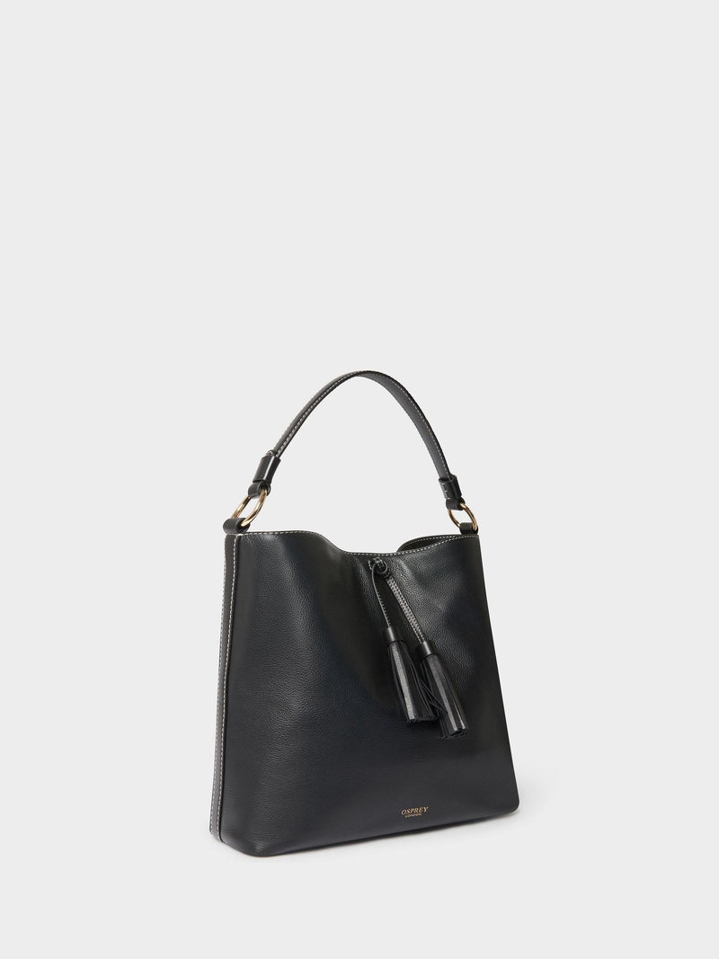 Osprey London Hobo Bag Cream Leather - British product