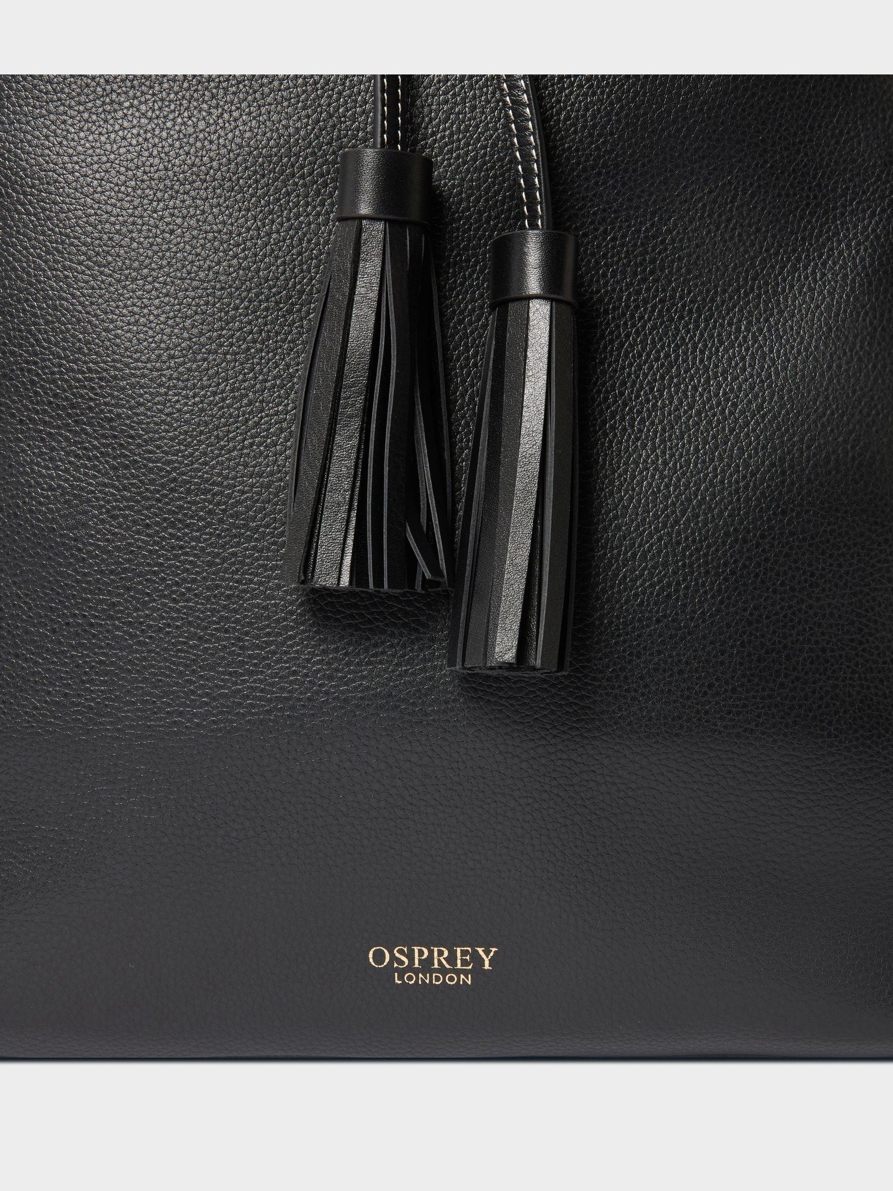 Osprey London Hobo Bag Cream Leather - British product