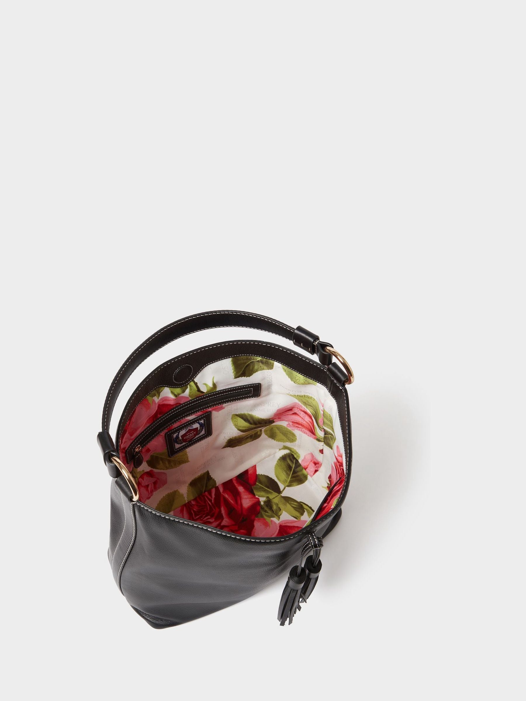 Osprey London Hobo Bag Cream Leather - British product