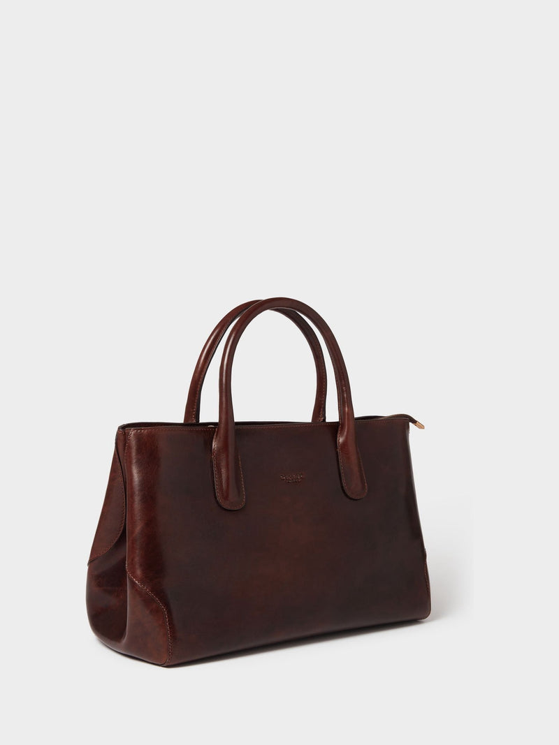 Osprey London Monroe leather curved tote bag - British product