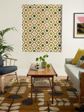 Orla Kiely roman blind with Multi Autumn Spot Flower design, UK version