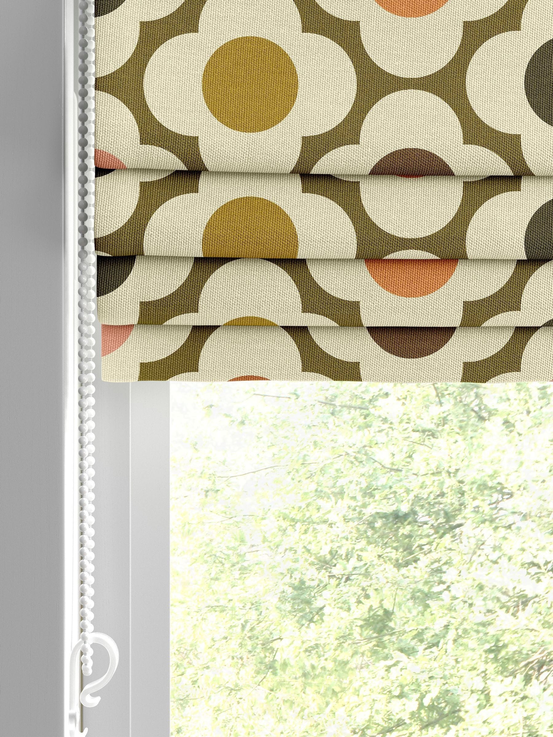 Orla Kiely roman blind with Multi Autumn Spot Flower design, UK version