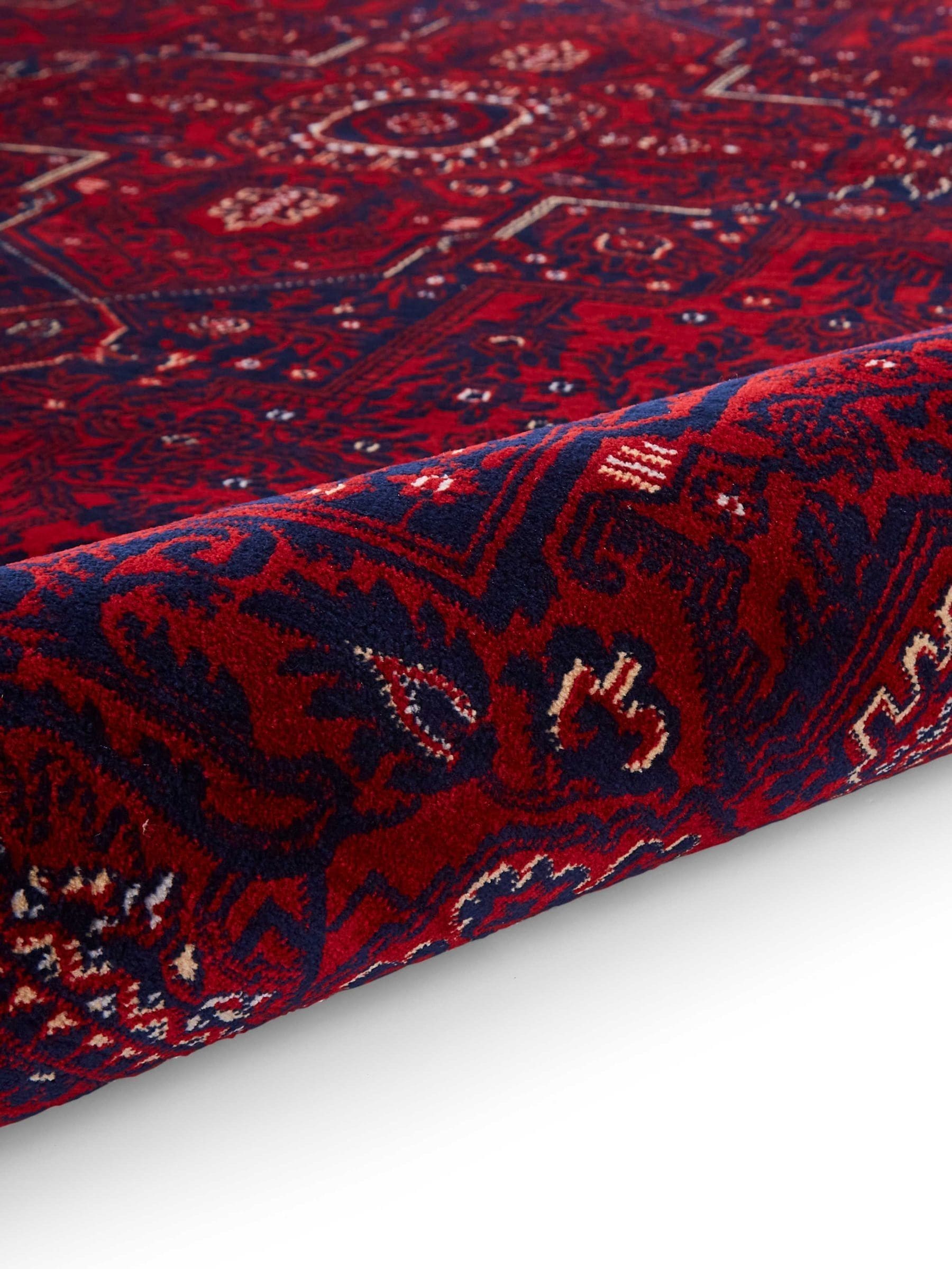 Think Rugs red Dubai traditional rug, imported from the UK