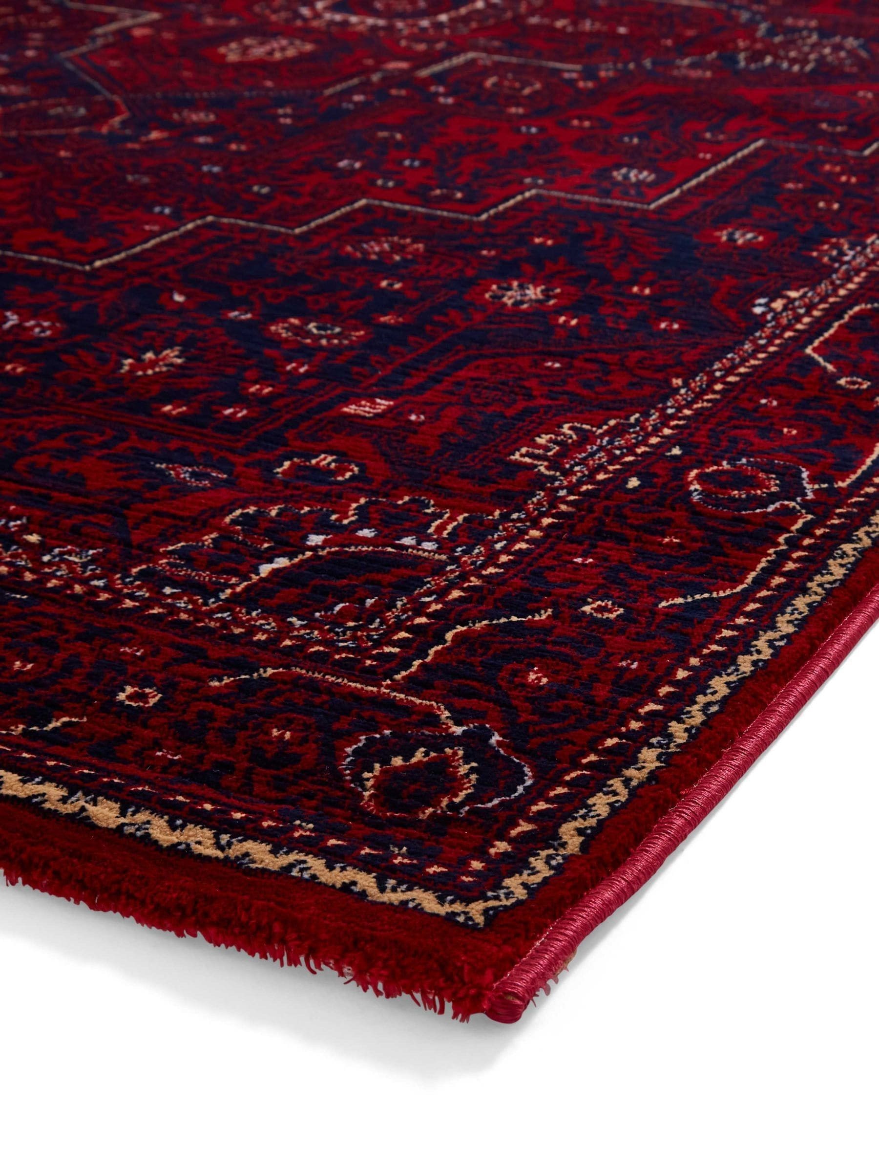 Think Rugs red Dubai traditional rug, imported from the UK