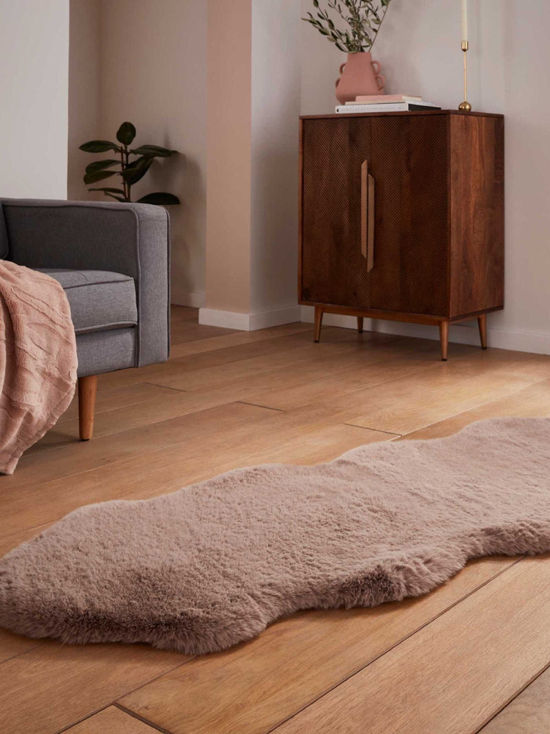 Think Rugs mink Super Teddy shaggy rug 180cm x 60cm - British product
