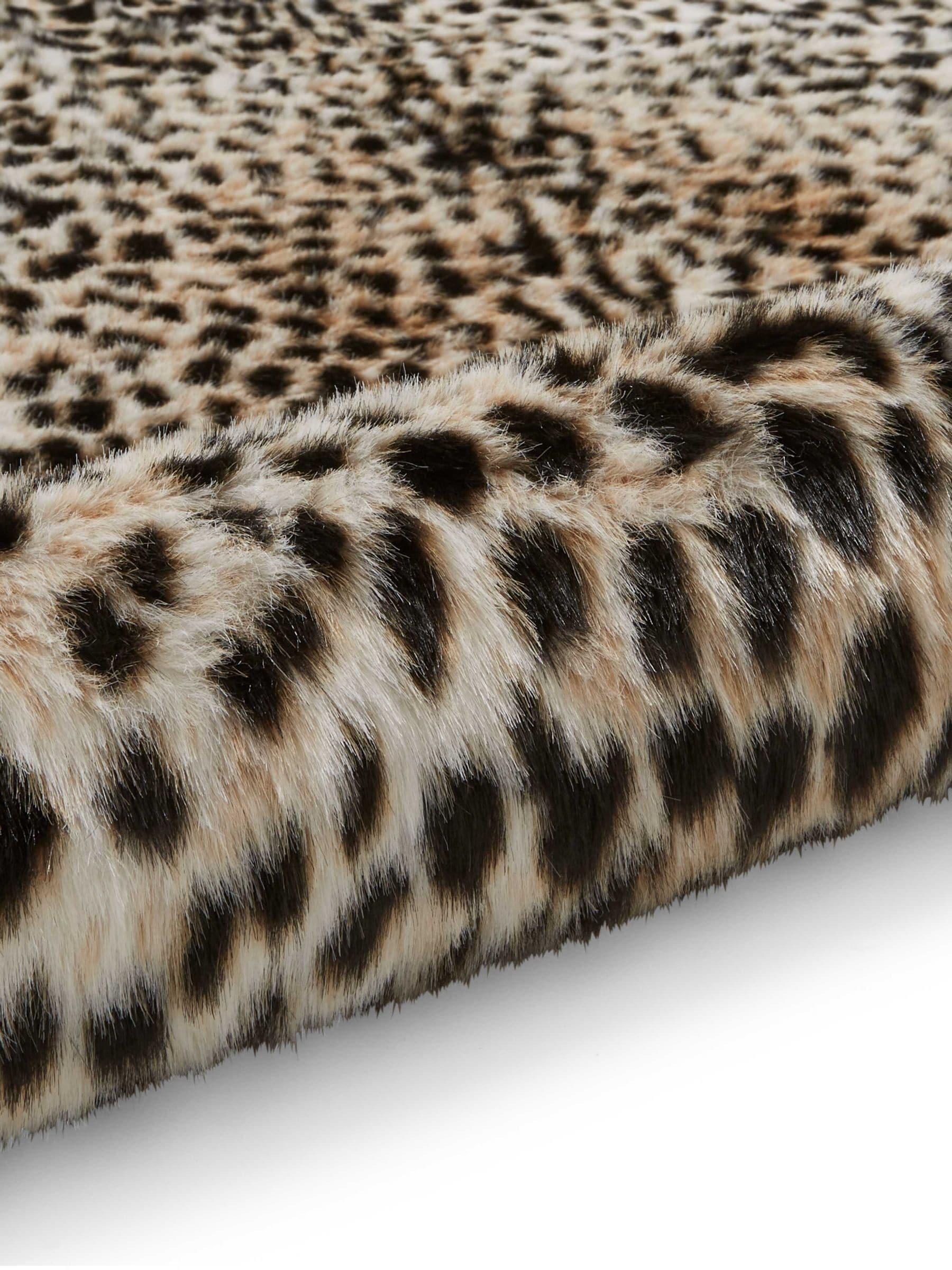 Think Rugs brown faux fur cheetah rug (British brand)