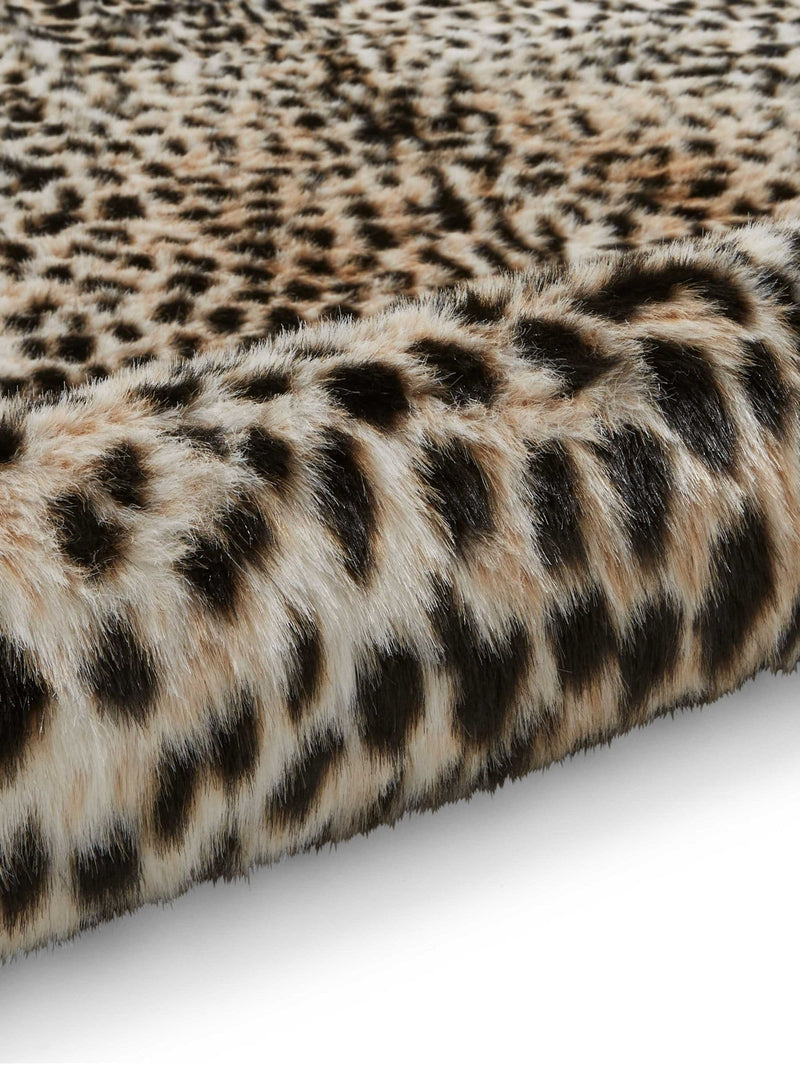 Think Rugs brown faux fur cheetah rug (British brand)