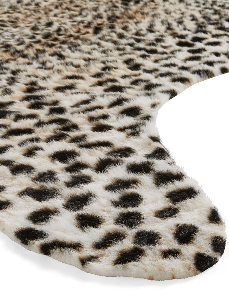 Think Rugs brown faux fur cheetah rug (British brand)
