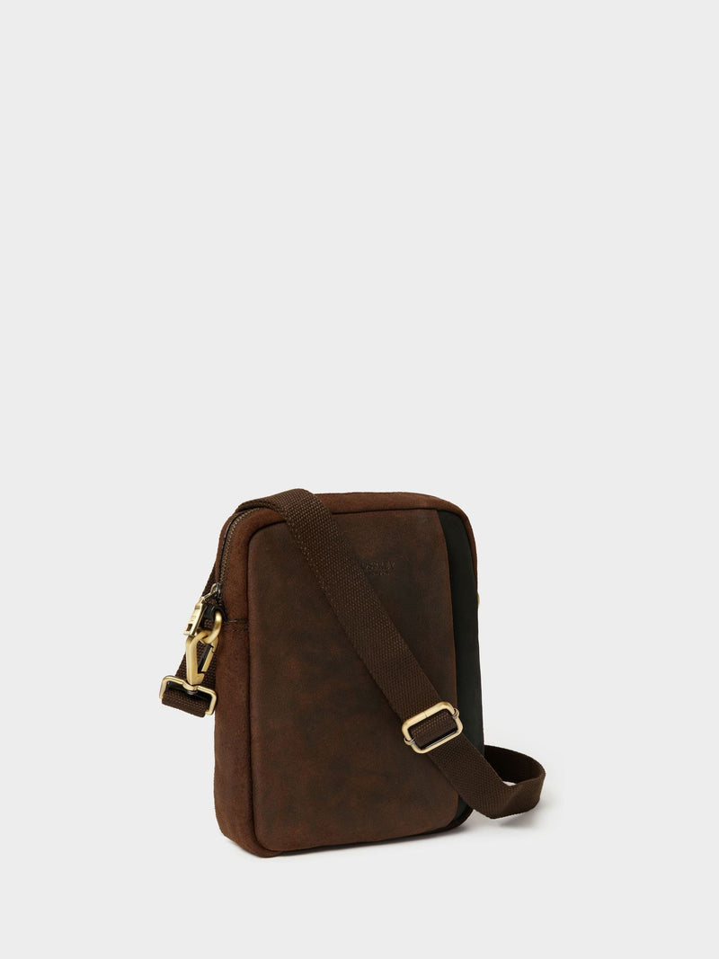 Osprey London Jenson small brown leather messenger bag - British product
