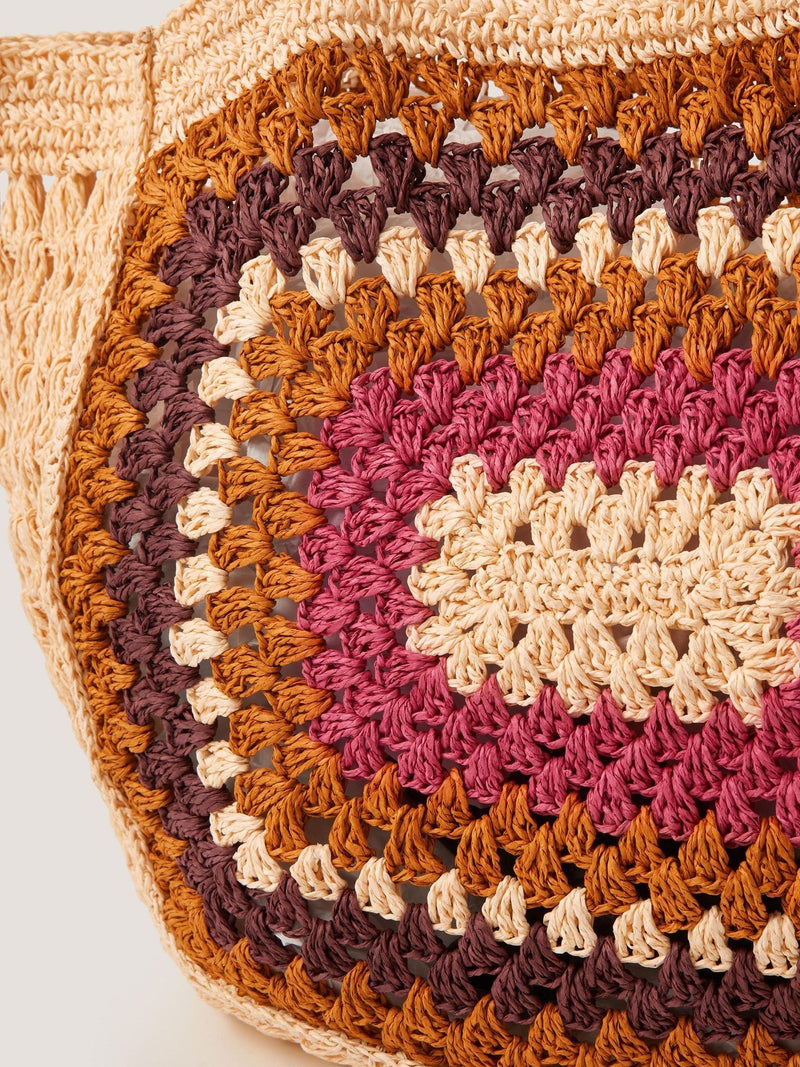 Monsoon Natural Cate Crochet Beach Bag, UK version