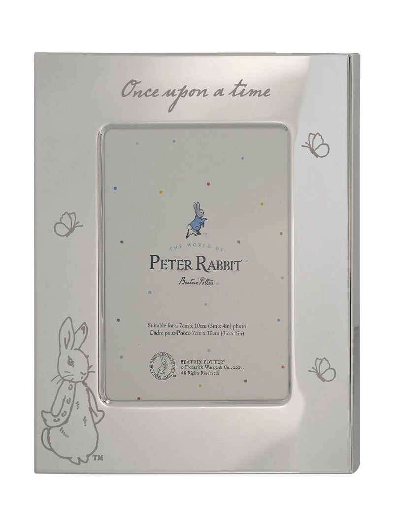 Beatrix Potter silver christening photo frame 15.5cm, UK version
