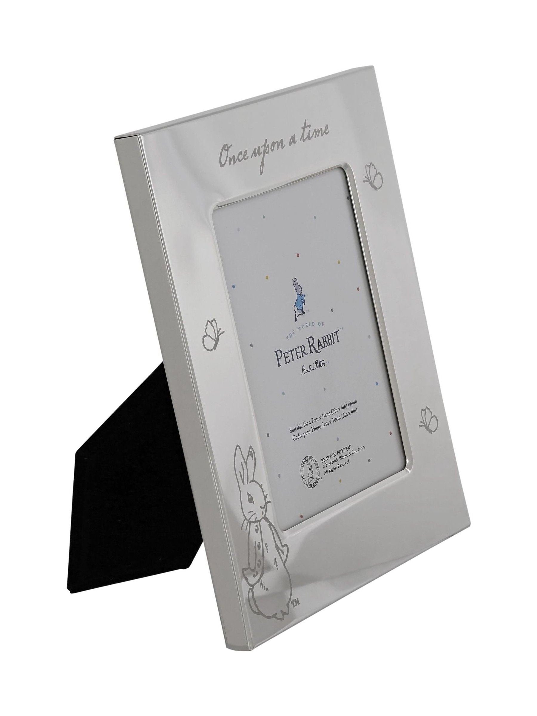 Beatrix Potter silver christening photo frame 15.5cm, UK version