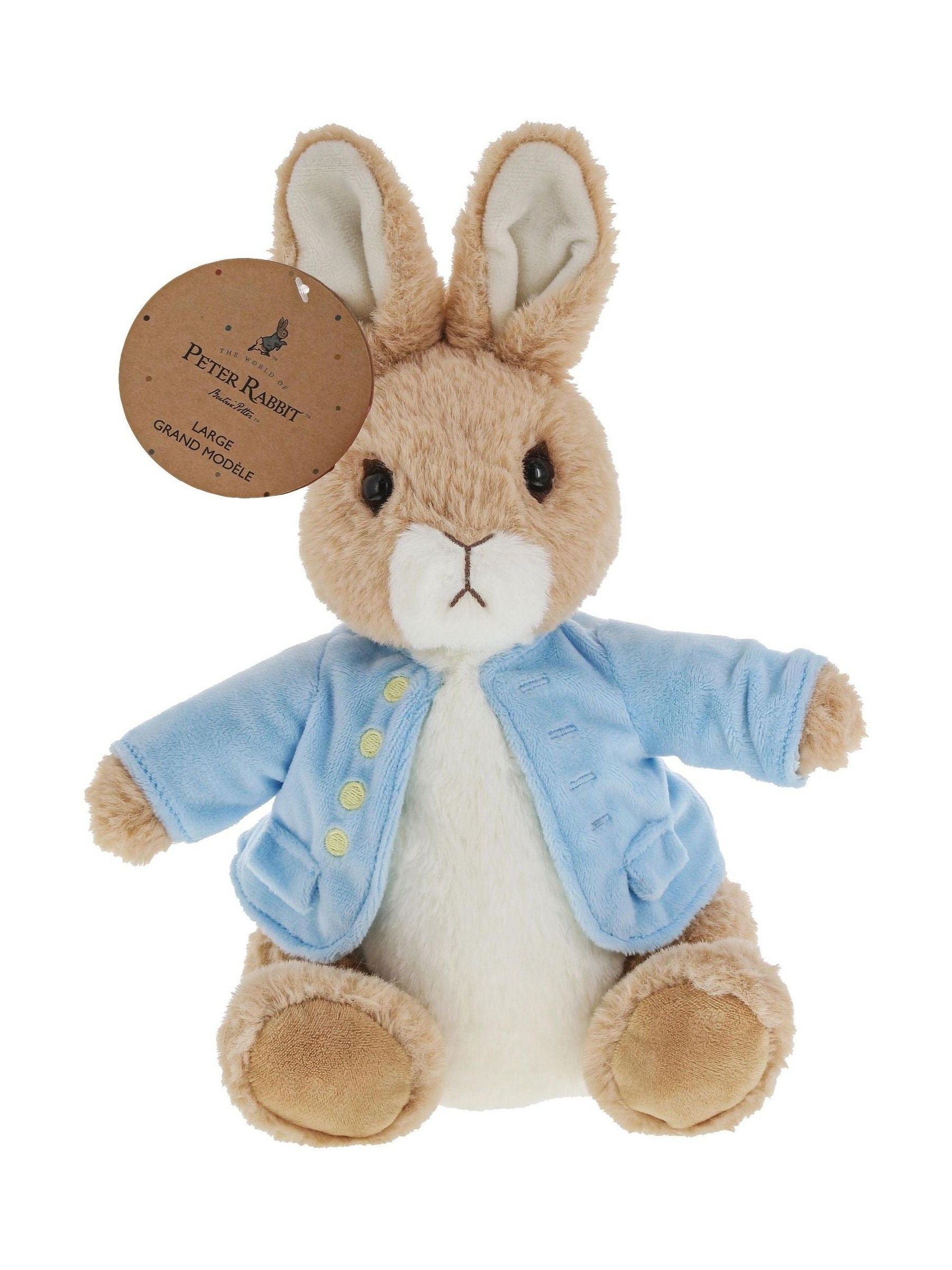 Peter Rabbit large blue plush toy 30cm (British brand)