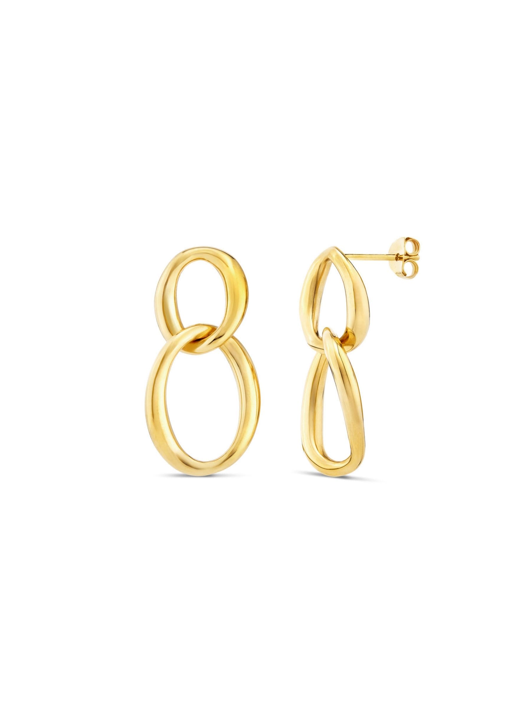 Dinny Hall gold tone wave double drop earrings, UK version