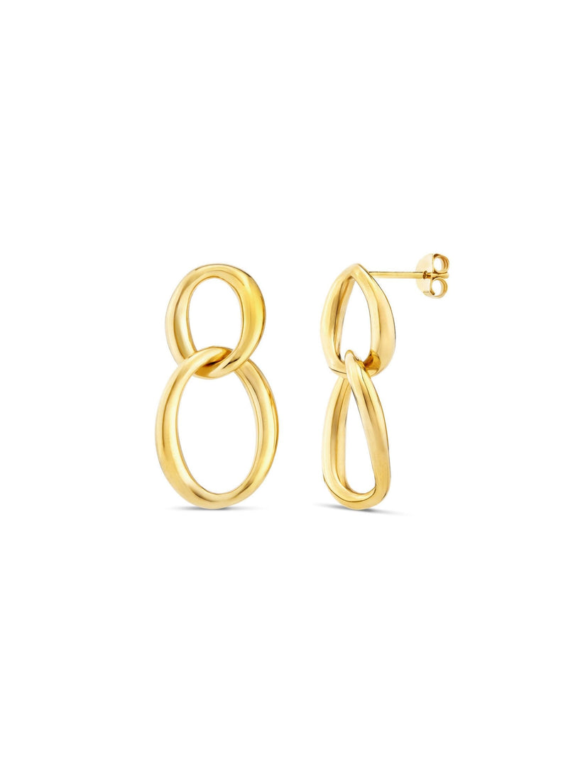 Dinny Hall gold tone wave double drop earrings, UK version